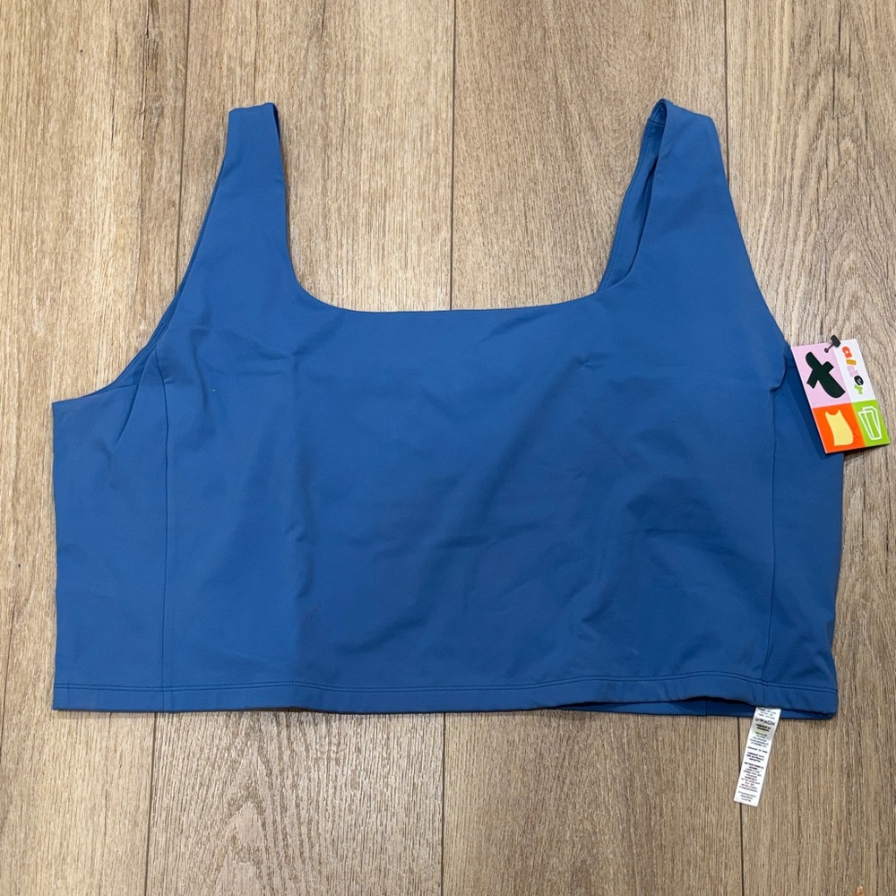 Blue Cropped Tank Top bra